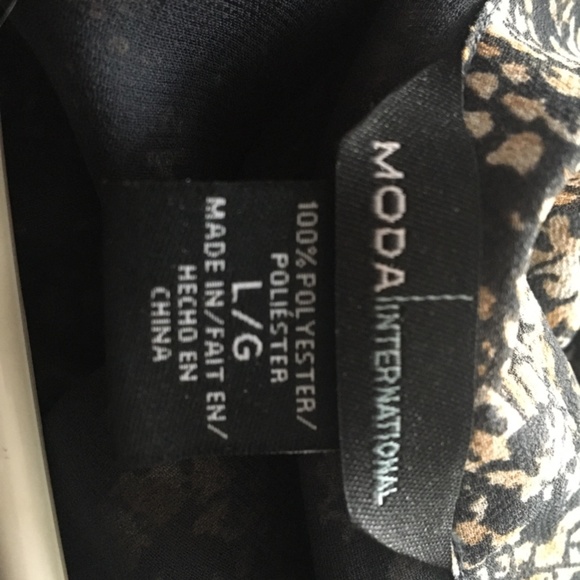 NWOT Moda International Brown/Black Animal Print Lined Dress - Picture 12 of 12